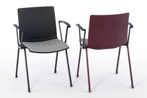 Unsere Rhodos Kunststoffschalenstühle sind mit Sitzpolster zu bekommen